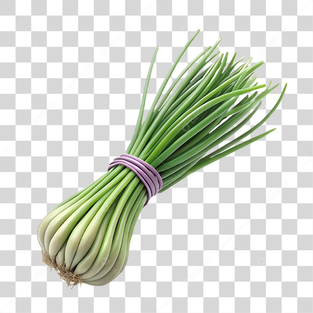 Cebolinha Elemento 3D para Composição PNG Transparente
