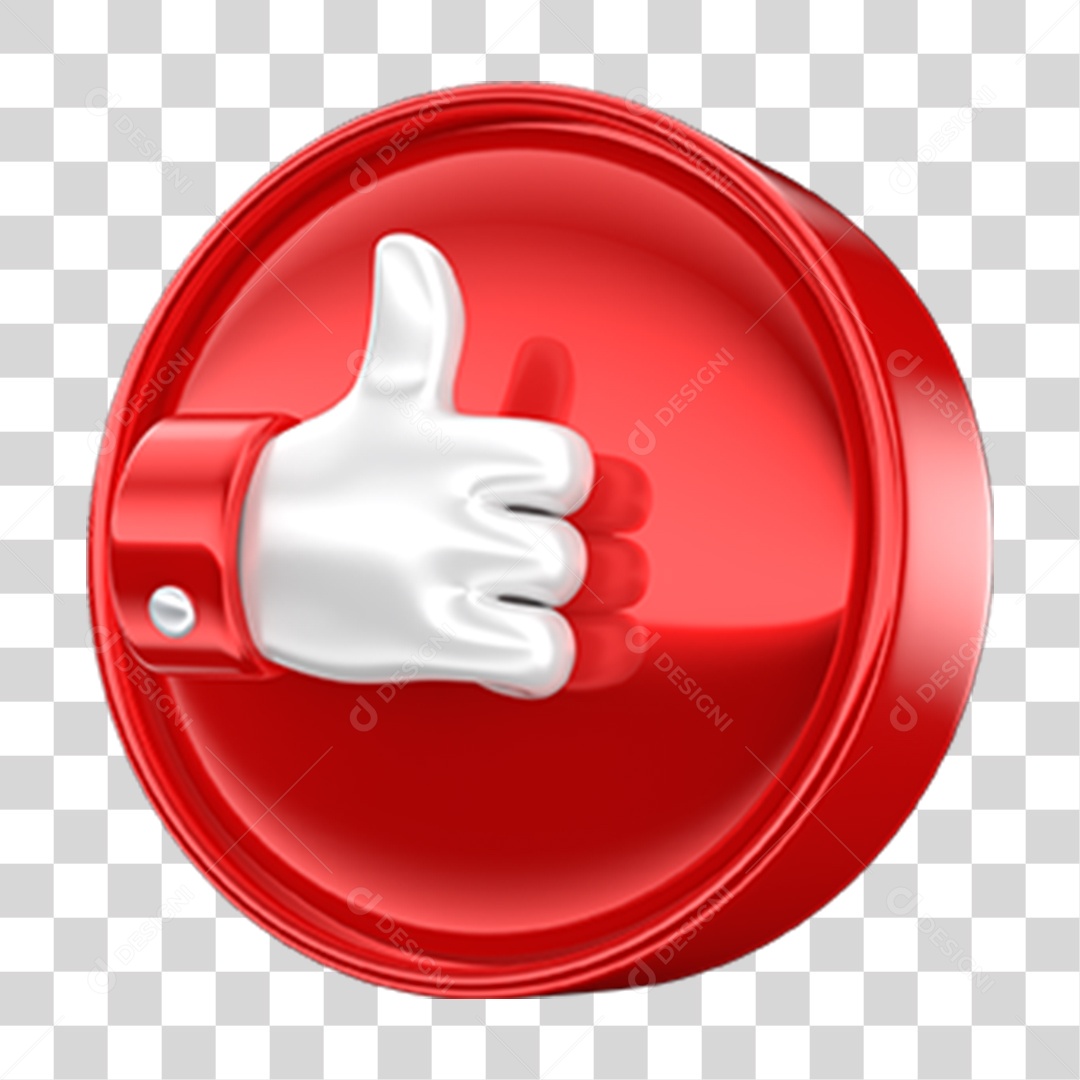 Ícone 3D Like PNG Transparente