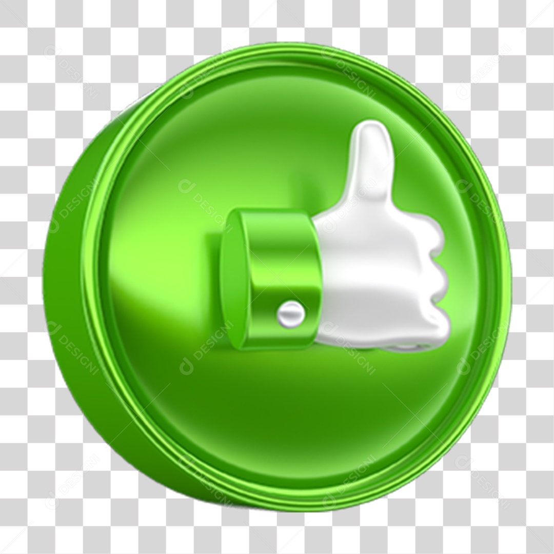 Ícone 3D Like PNG Transparente