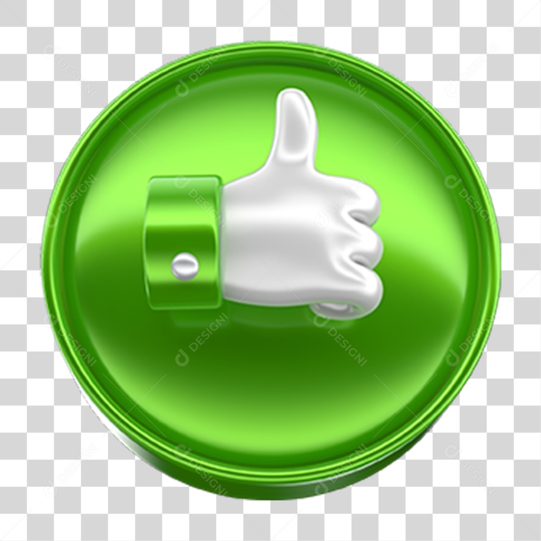 Ícone 3D Like PNG Transparente