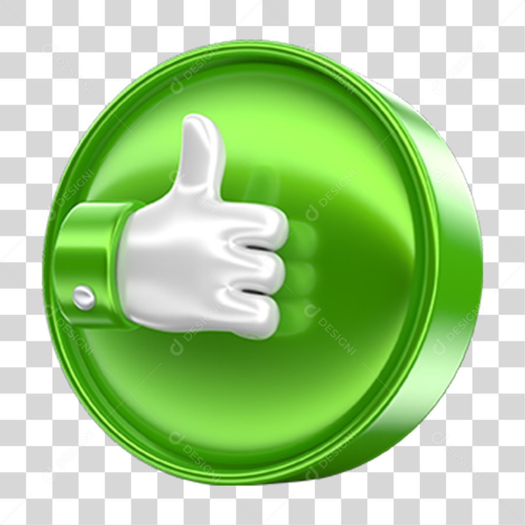 Ícone 3D Like PNG Transparente