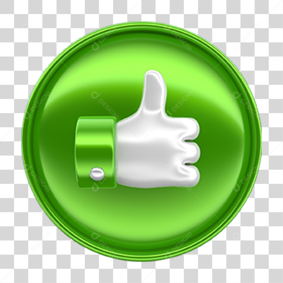 Ícone 3D Like PNG Transparente