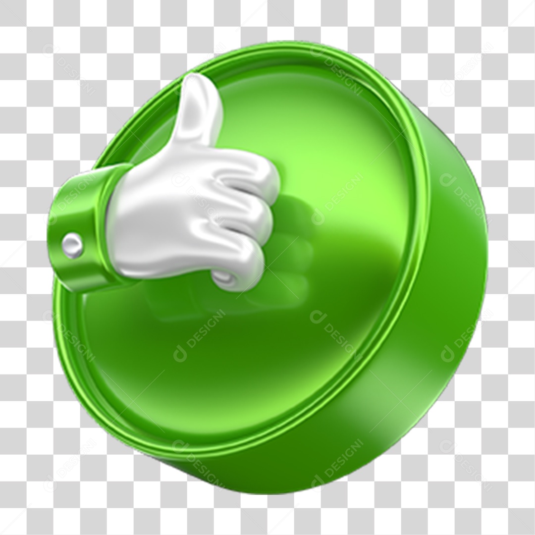 Ícone 3D Like PNG Transparente