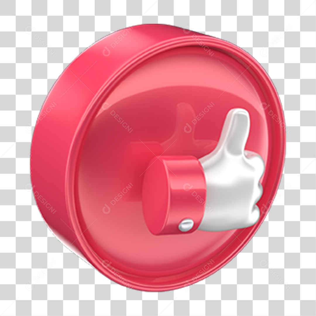Ícone 3D Like PNG Transparente