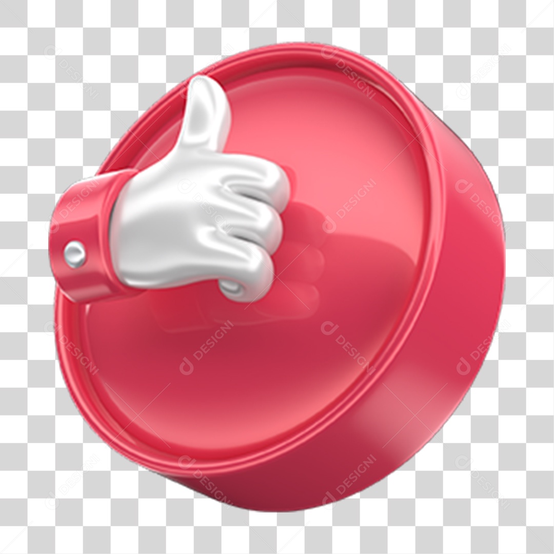 Ícone 3D Like PNG Transparente