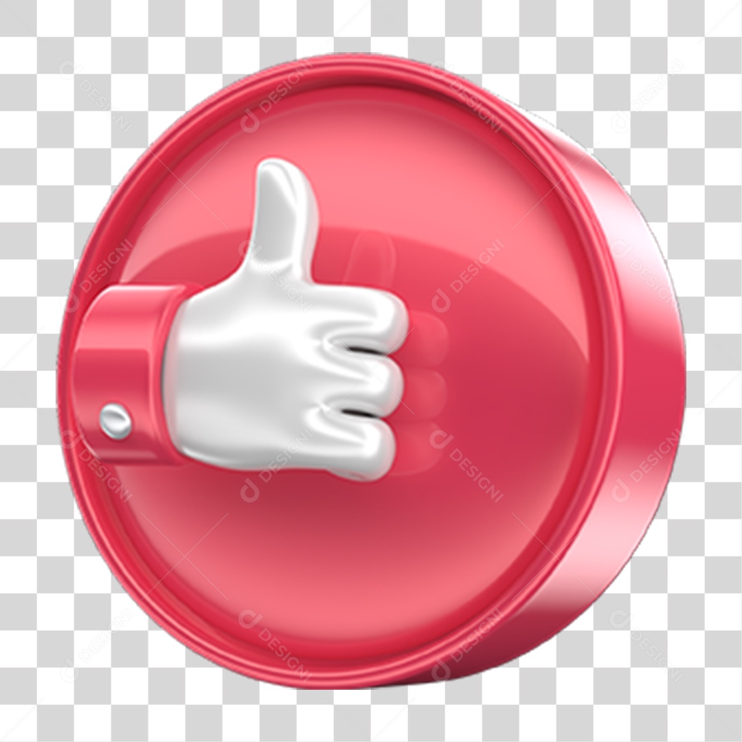 Ícone 3D Like PNG Transparente