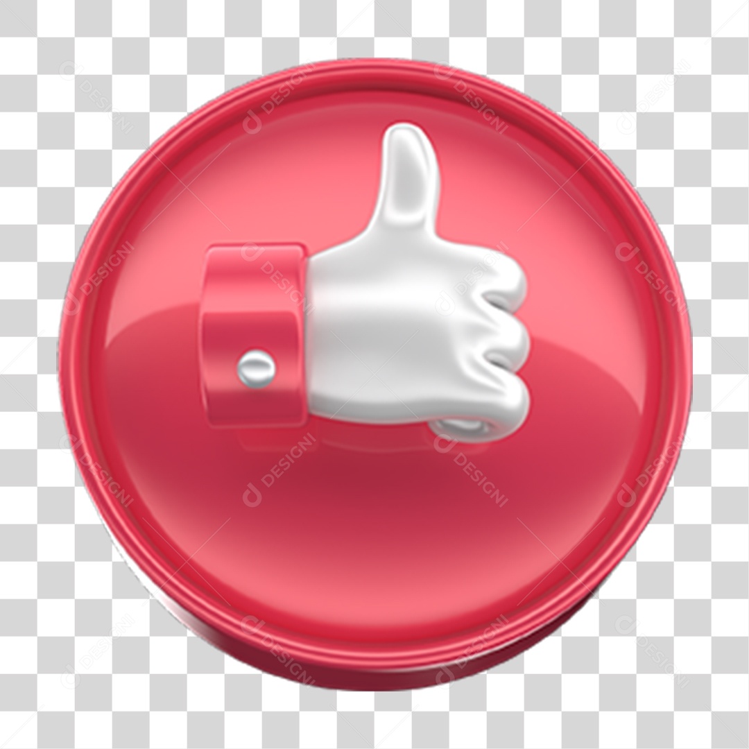 Ícone 3D Like PNG Transparente