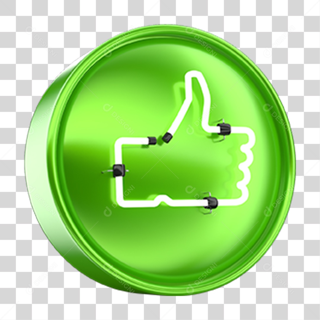 Ícone 3D Coração PNG Transparente