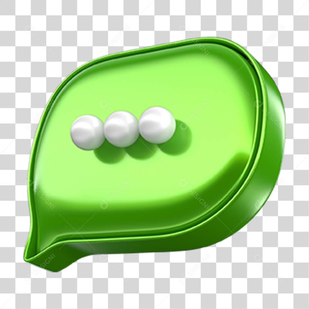 Elemento 3D Balão Mensagem PNG Transparente