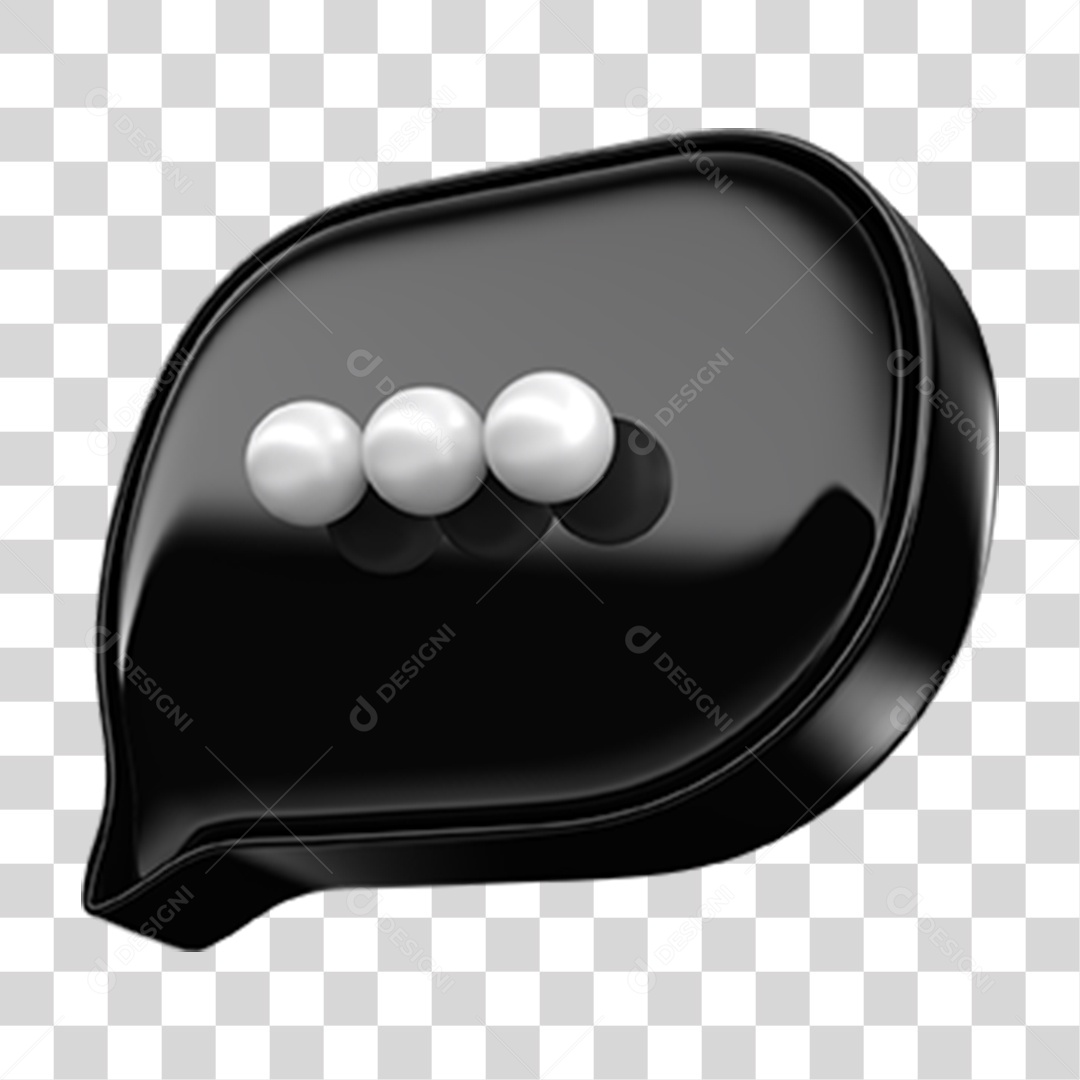 Elemento 3D Balão Mensagem PNG Transparente