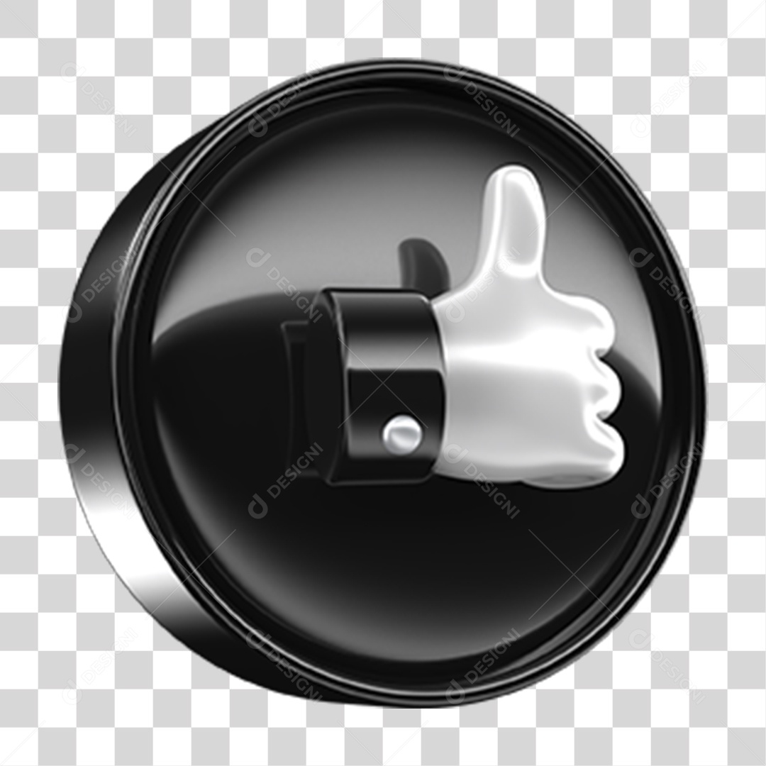 Ícone 3D Like PNG Transparente