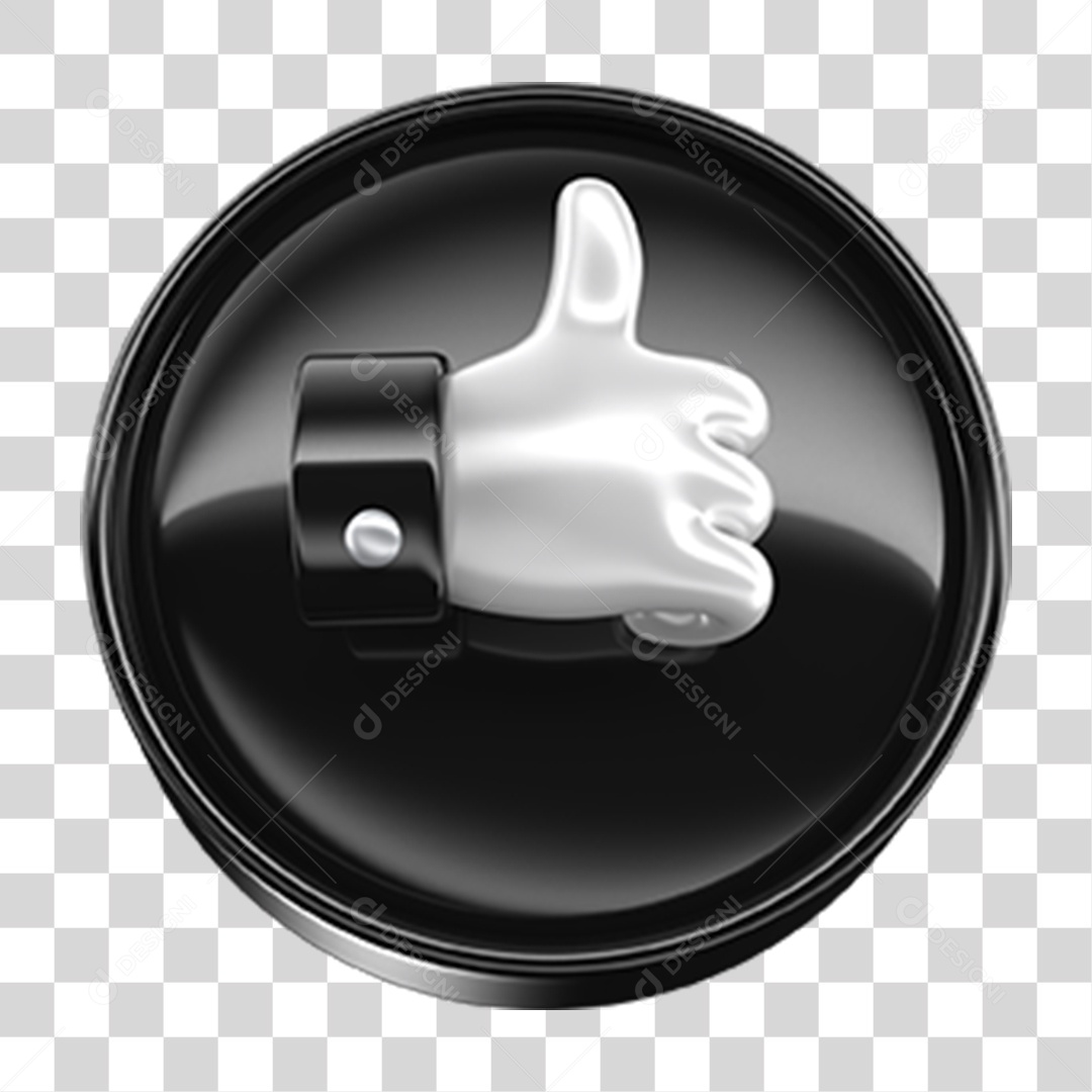 Ícone 3D Like PNG Transparente