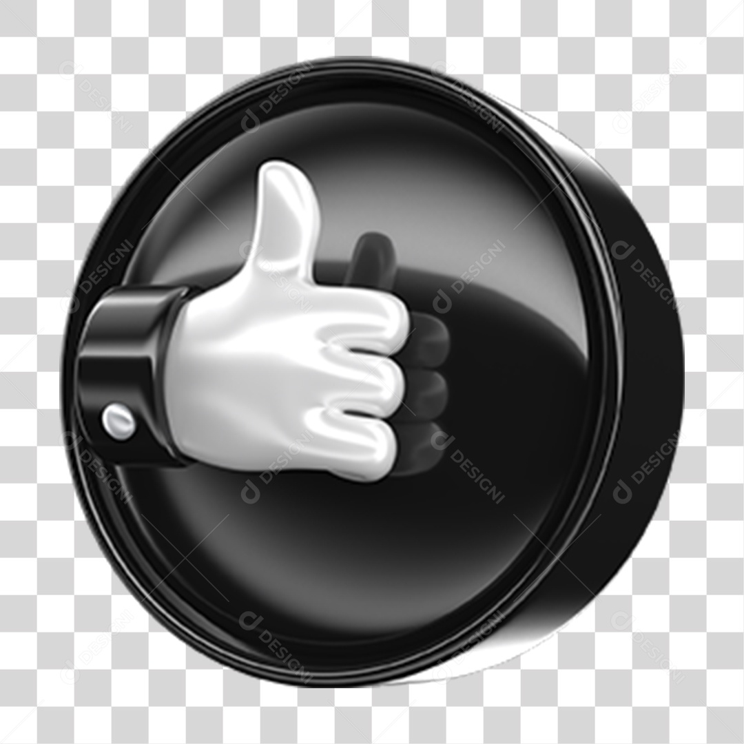 Ícone 3D Like PNG Transparente