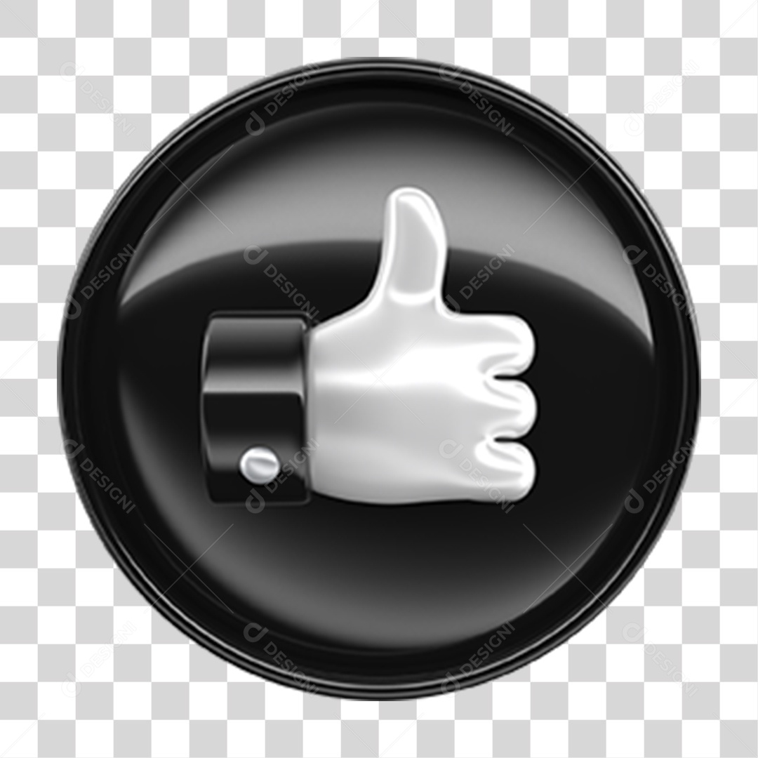 Ícone 3D Like PNG Transparente