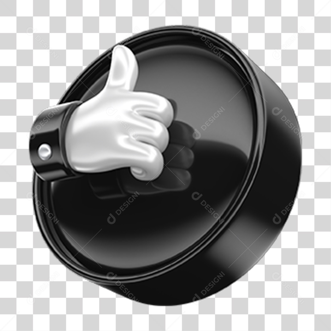 Ícone 3D Like PNG Transparente