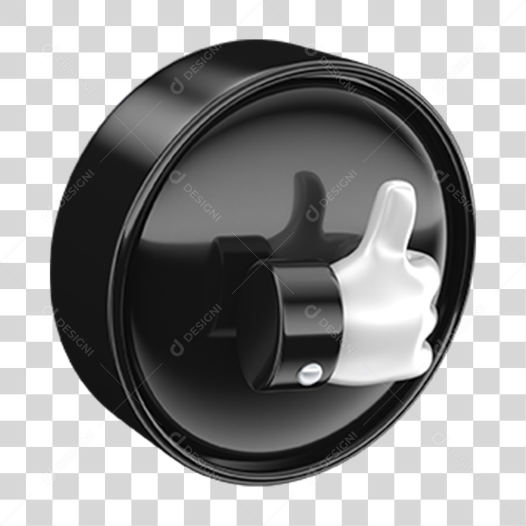 Ícone 3D Like PNG Transparente