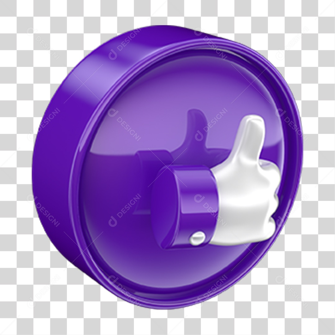 Ícone 3D Like PNG Transparente
