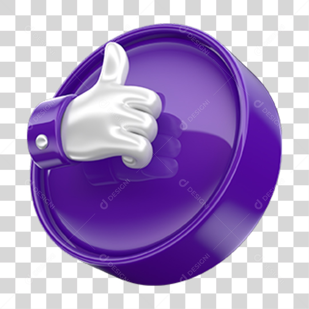 Ícone 3D Like PNG Transparente