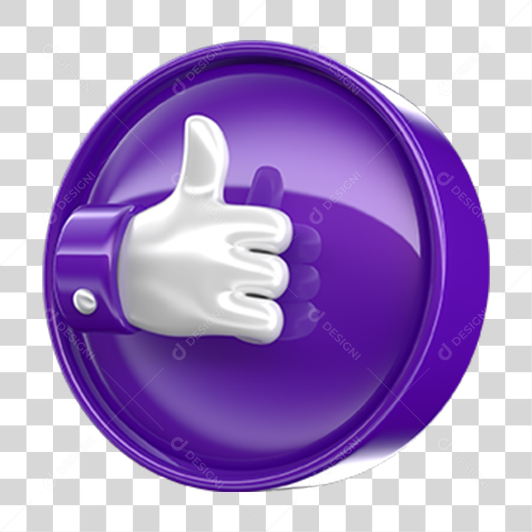 Ícone 3D Like PNG Transparente