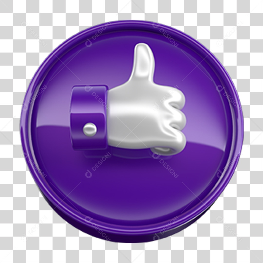 Ícone 3D Like PNG Transparente