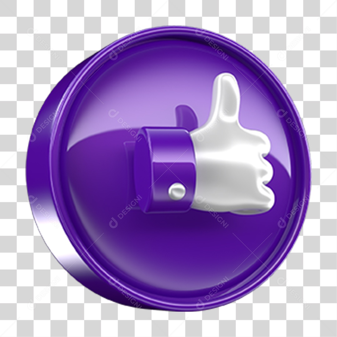 Ícone 3D Like PNG Transparente