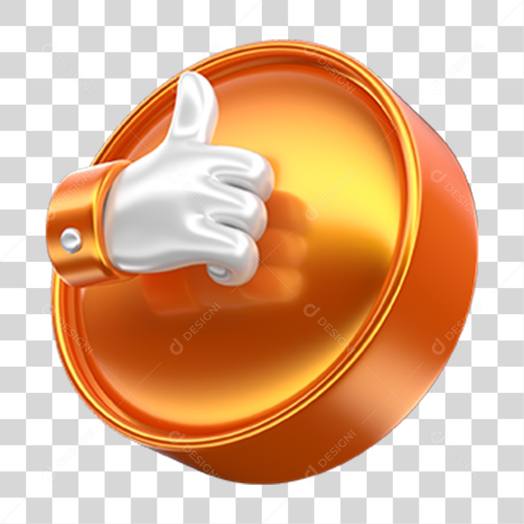 Ícone 3D Like PNG Transparente