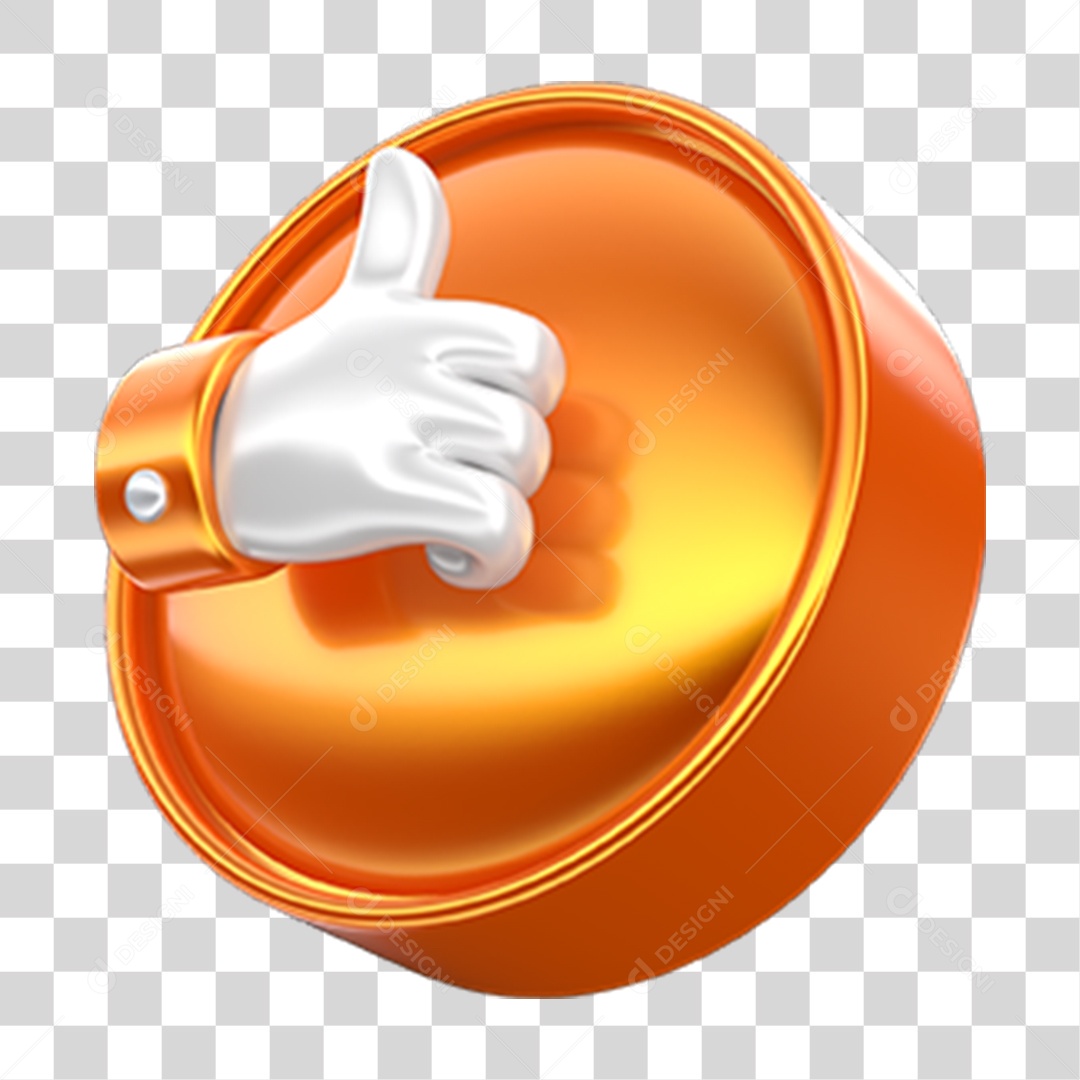 Ícone 3D Like PNG Transparente