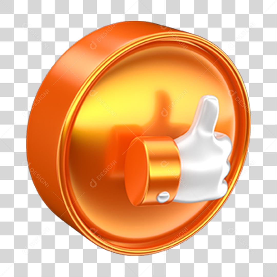 Ícone 3D Like PNG Transparente