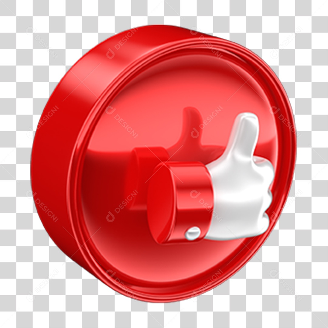 Ícone 3D Like PNG Transparente