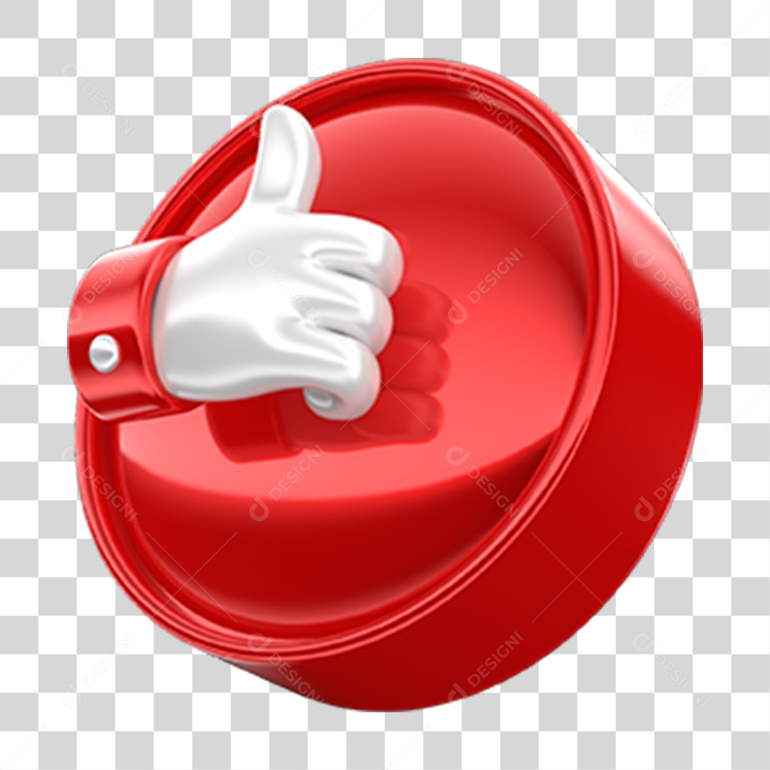 Ícone 3D Like PNG Transparente