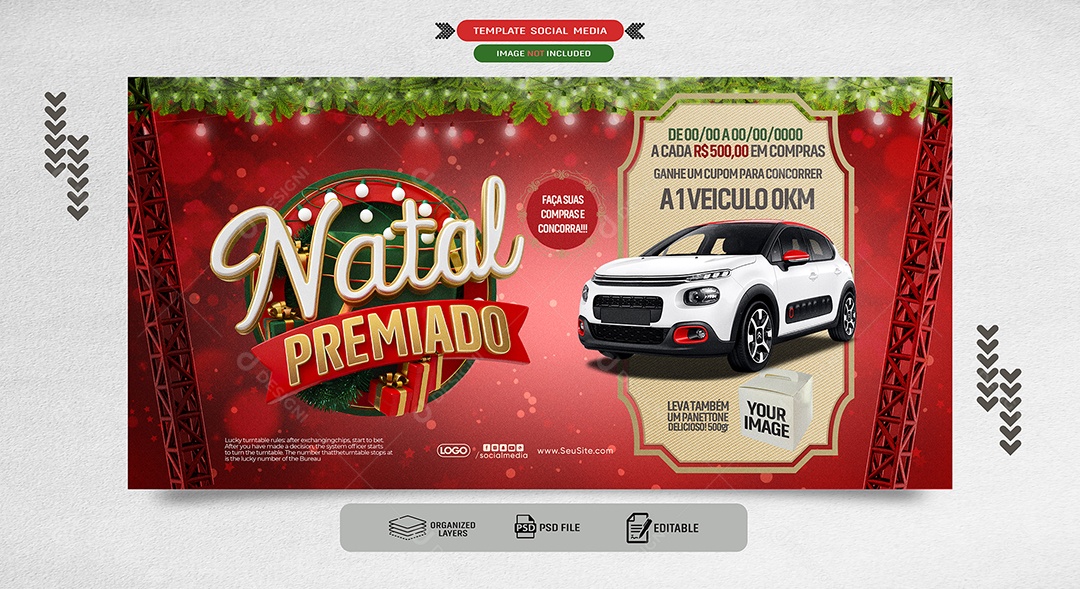 Concessionária Natal Premiado Social Media PSD Editável