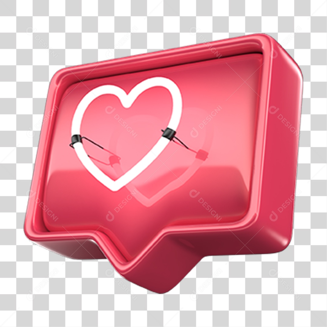 3D Icon Balloon with PNG Heart Transparent