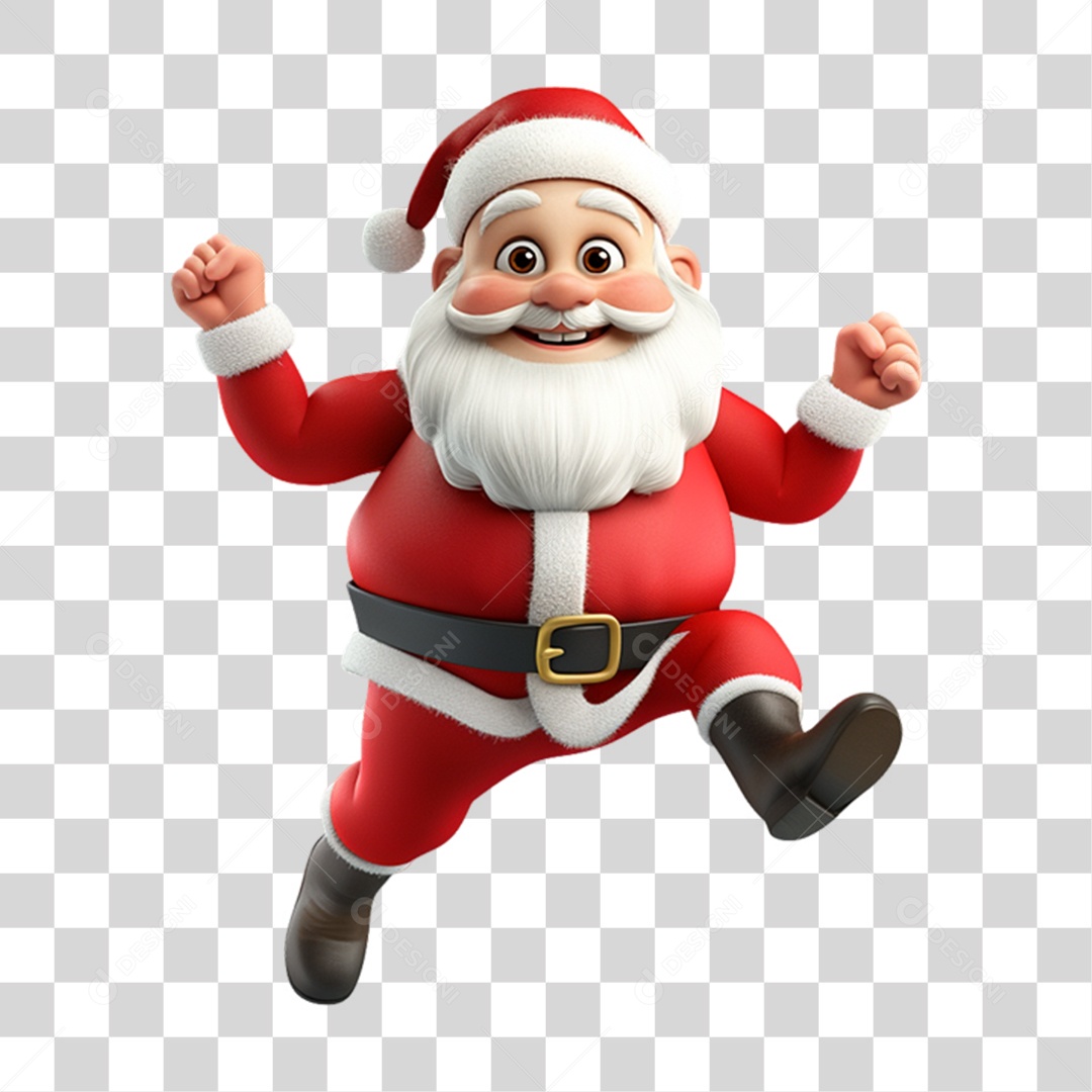 Elemento 3D Papai Noel Natal PNG Transparente