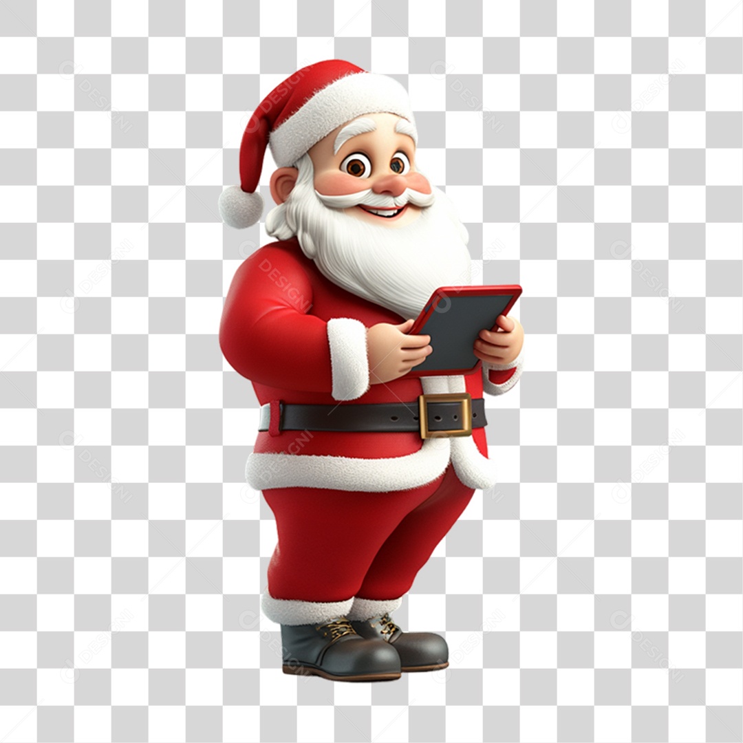Elemento 3D Papai Noel Natal PNG Transparente