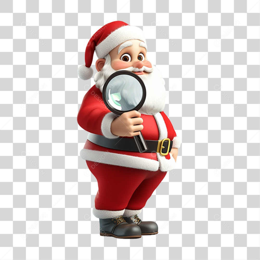 Elemento 3D Papai Noel Natal PNG Transparente
