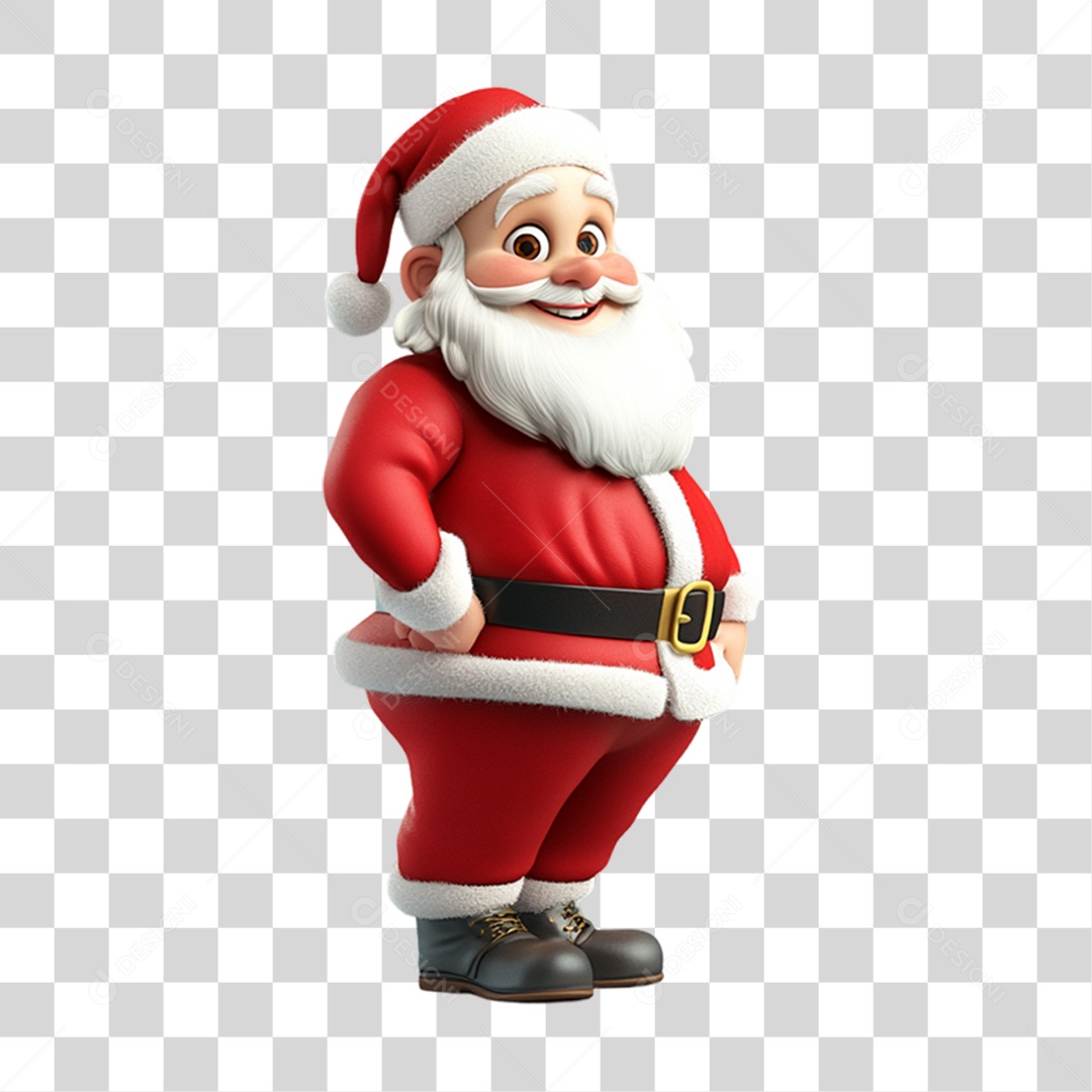 Elemento 3D Papai Noel Natal PNG Transparente