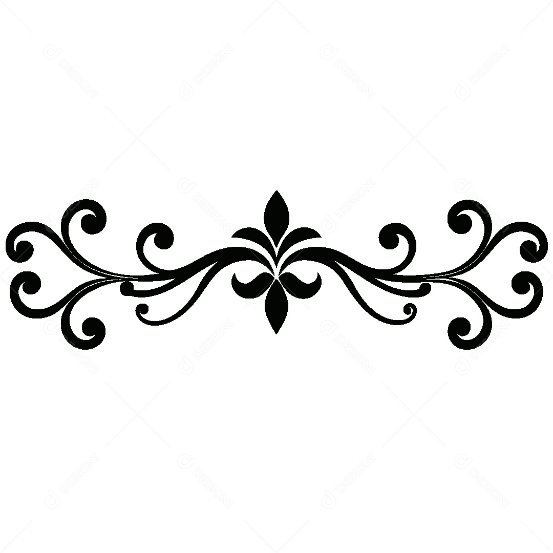 Divisória Barroca Vintage Ilustração Vetor EPS