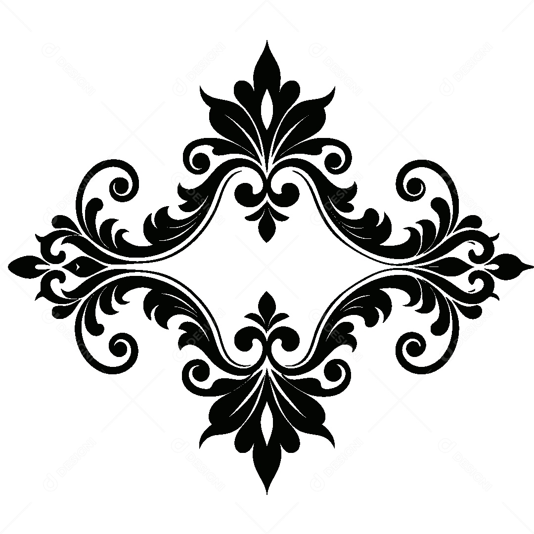 Divisória Barroca Vintage Ilustração Vetor EPS