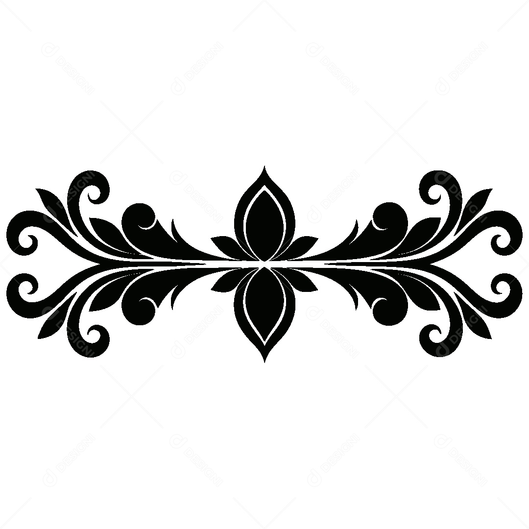 Divisória Barroca Vintage Ilustração Vetor EPS