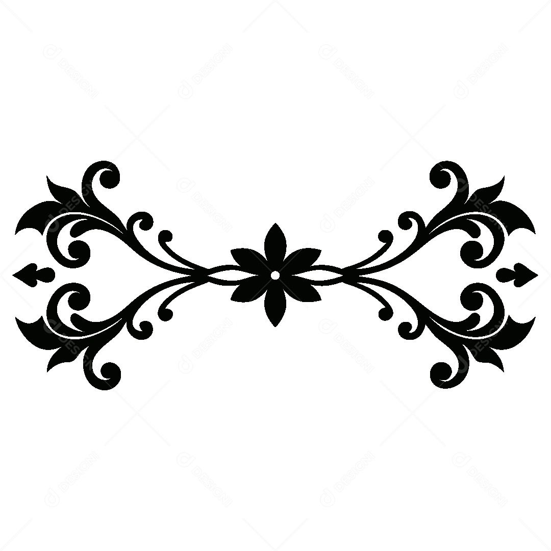 Divisória Barroca Vintage Ilustração Vetor EPS