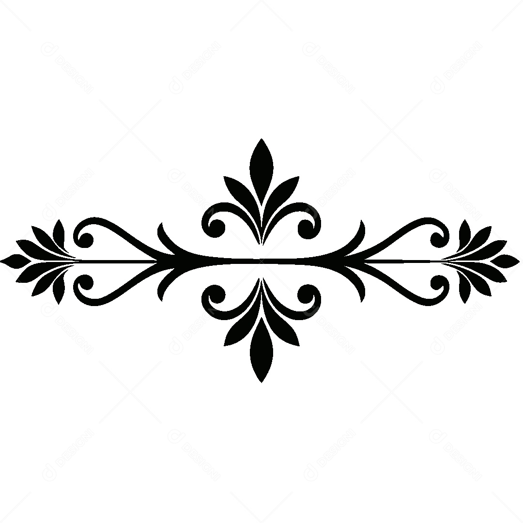 Divisória Barroca Vintage Ilustração Vetor EPS