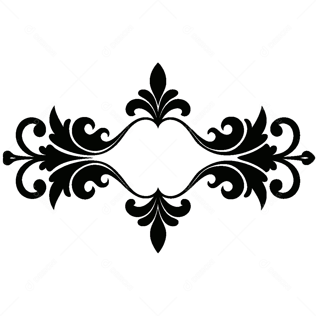 Divisória Barroca Vintage Ilustração Vetor EPS