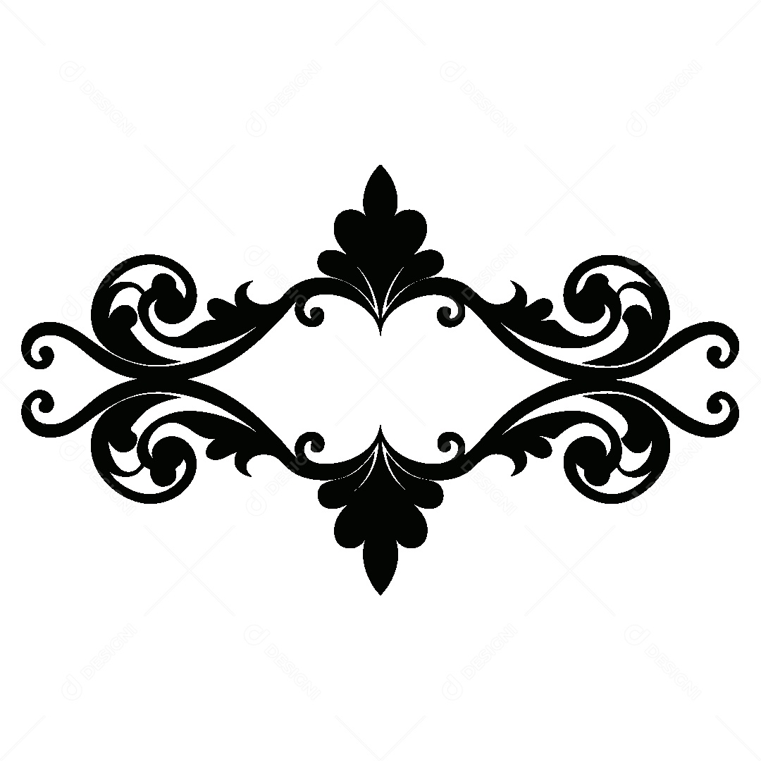 Divisória Barroca Vintage Ilustração Vetor EPS