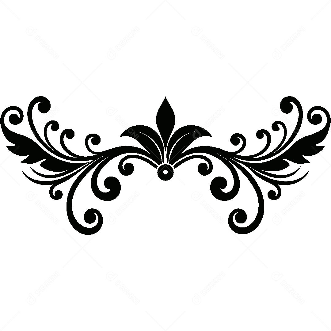 Divisória Barroca Vintage Ilustração Vetor EPS