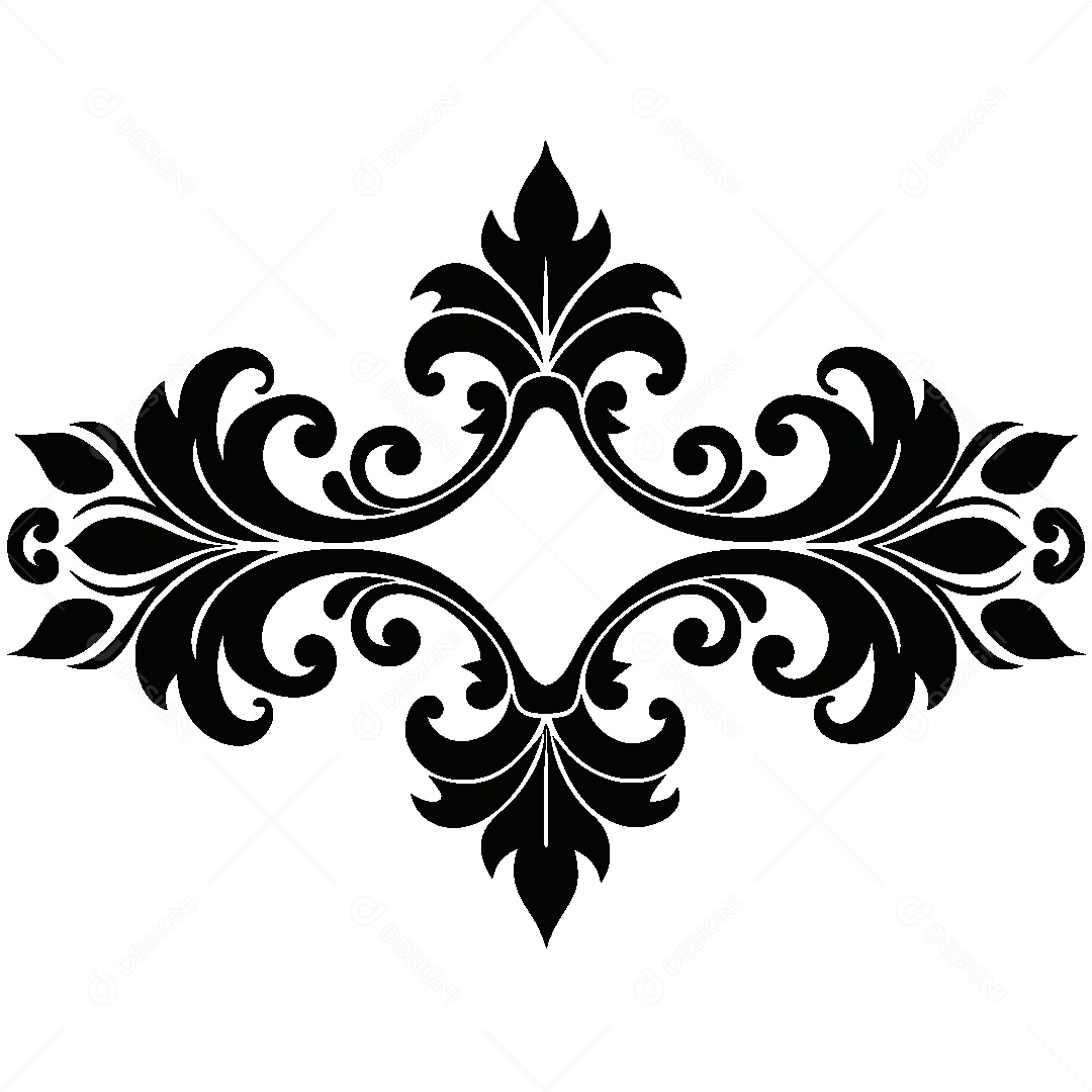 Divisória Barroca Vintage Ilustração Vetor EPS