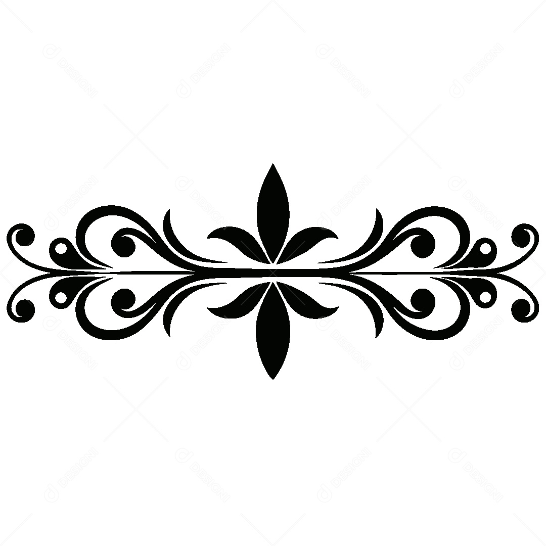 Divisória Barroca Vintage Ilustração Vetor EPS