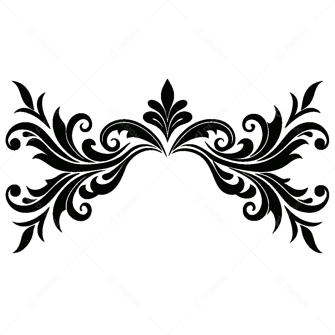 Divisória Barroca Vintage Ilustração Vetor EPS