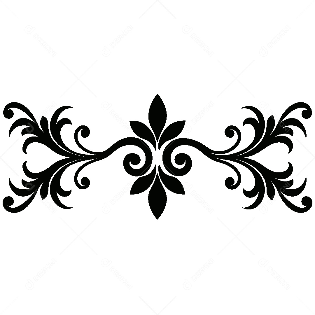 Divisória Barroca Vintage Ilustração Vetor EPS