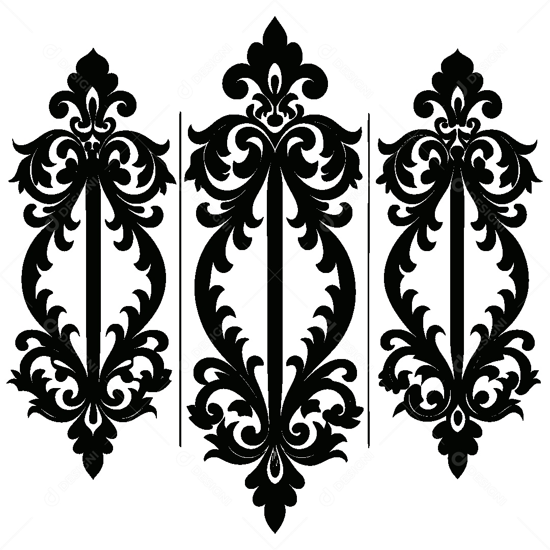 Beleza Vitoriana Tridimensional Ilustração Vetor EPS