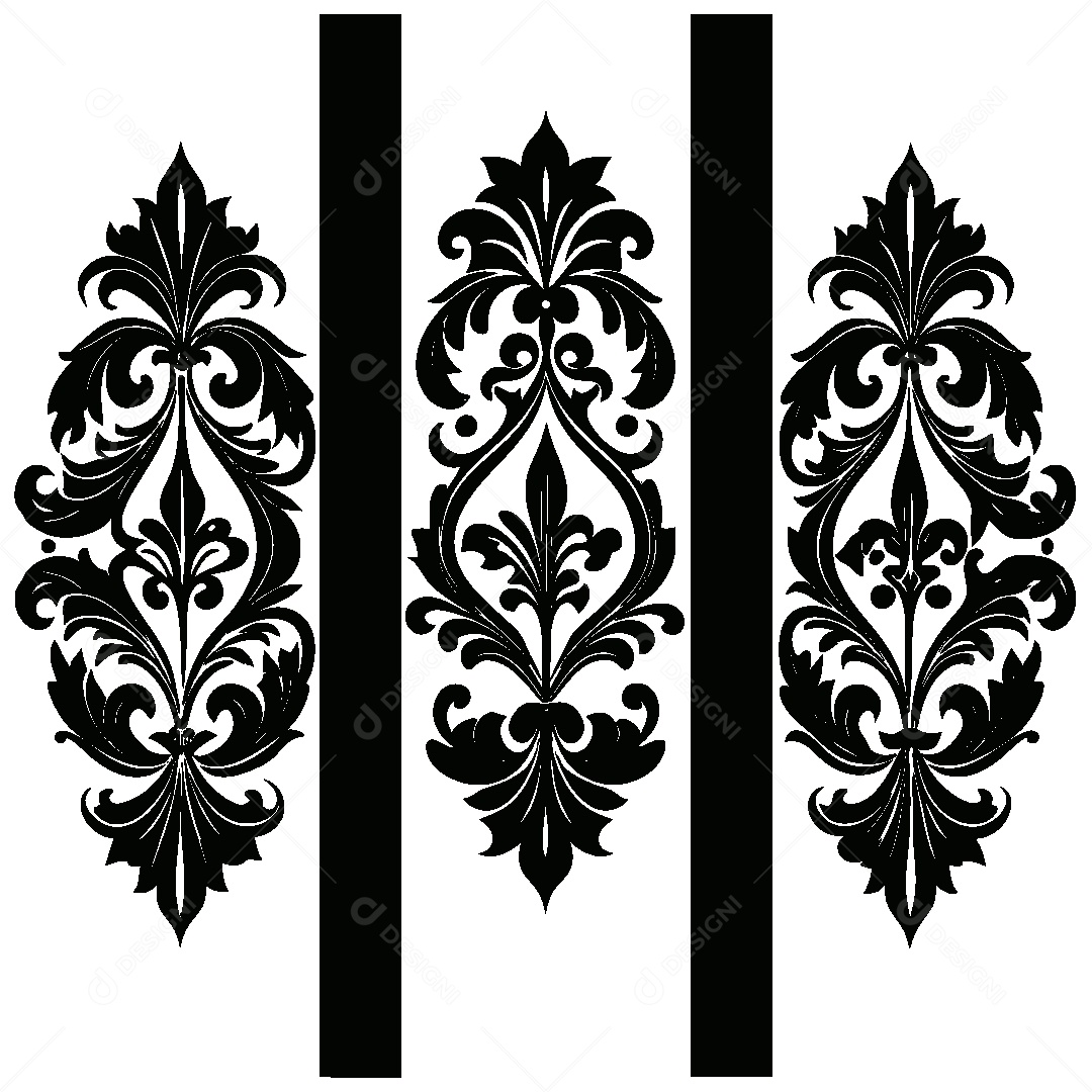 Beleza Vitoriana Tridimensional Ilustração Vetor EPS